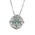 Sterling Round Jerusalem Cross Opening Magnetic Necklace